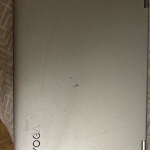 Lenovo Silver Laptop Sleek Design Aluminum Finish
